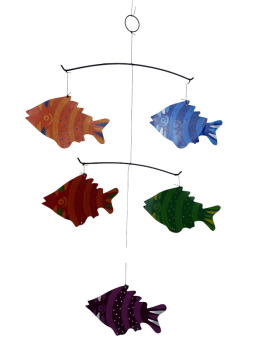 Preview: Mobile Fische - Recyclingkunst aus Kenia